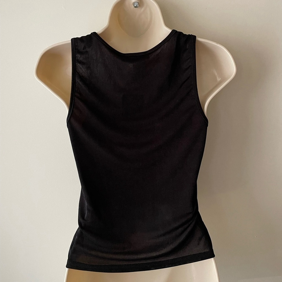 21 Saints Black Twist Front Cropped Tank Top Large - Picture 4 of 11